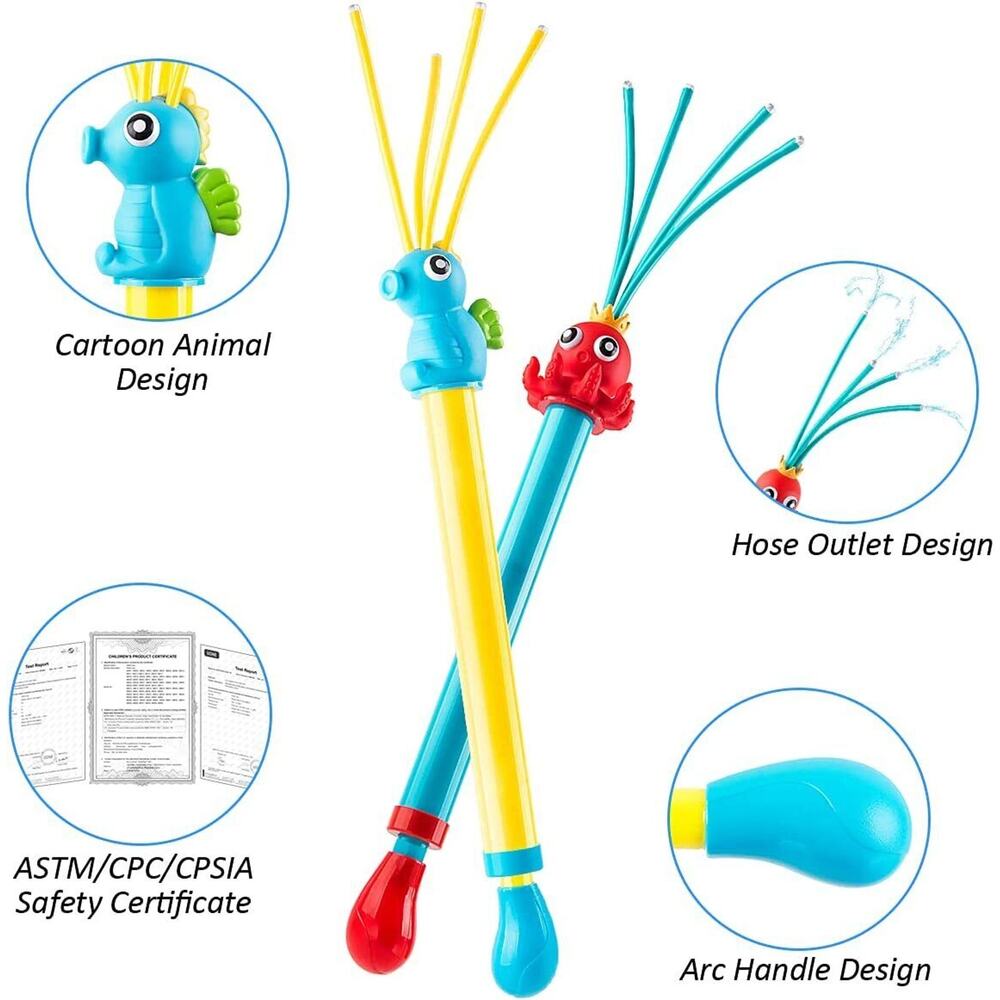 2 pack Sea Animal Water Blaster Squirt Toy With Soaker Toy Outdoor Pool Party